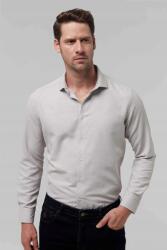 Twn Férfi Ing Casual Slim Világos Szürke Finom Minta Xs 5IA (9EF022111288M/Kahverengi)