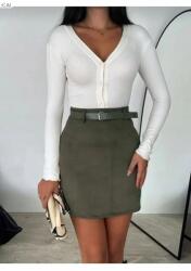  Mini Velúr Szoknya Karamell Színben Elegáns XXL 5IA