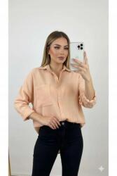  Laza Férfi Ing Barack Színben, Zsebbel 5IA (HCBoutique0014/BEJ)