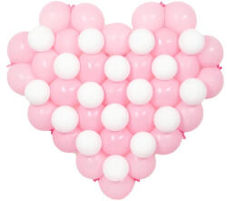 Balloons4party Set aranjament inima roz link o loon 60 buc