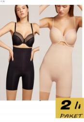 Sima Magas Derék Modellező Női Leggings S 5IA