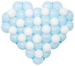 Balloons4party Set aranjament inima albastru link o loon 60 buc