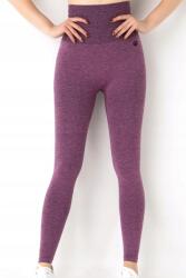  Magas Derék Női Leggings Sima Melange Lila XL/XXL 5IA (001-001372/KOBALT BLUE)