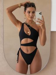Shein Fekete Egyrészes Fürdőruha Kivágásokkal Xs 1MB
