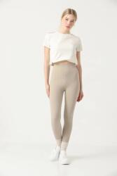 Sima Bézs Magas Derekú Leggings Bordázott 5XL 5IA (TAYT0012/Bej)
