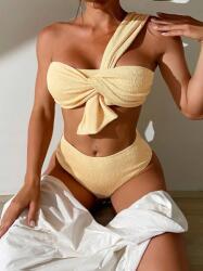 Shein Fürdőruha Bikini Fürdőruha Sárga Fodros XL V_n