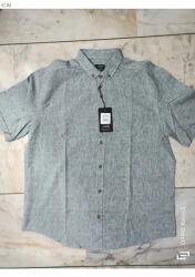  Szürke Melange Rövid Ujjú Férfi Ing Casual 5XL 5IA (TYBLHGU01WNXS5FF13)