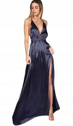 Shein Koktél Sötétkék Ruha Elegáns Esküvői Maxi 36 V4B