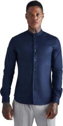 Boohooman Férfi Ing Casual Sötétkék Gallérral M Z3A (BMM61307-148-56)