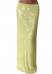 Shein Sárga Maxi Szoknya Látványos Flitterekkel 40/42 1JA (sz25033144744298429)