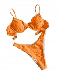 Shein Női Fürdőruha Bikini Kétrészes Narancssárga SL9G