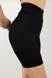 Sima Fekete Rövid Magas Derék Leggings S 5IA (Lox1/siyah2)
