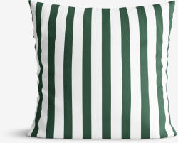 Goldea față de pernă 100% bumbac - dungi verde închis 40 x 40 cm