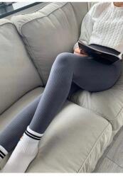 Sima Csíkos Női Leggings Hosszú Szürke S5IA (Aysunn5001/Antrasit1)