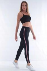  Fekete Sportos Stílusú Leggings XL 5IA (4088/SIYAH)