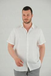  Fehér Casual Férfi Ing Rövid Ujjú Gombokkal S 5IA (1EGM0010007/Beyaz 5)