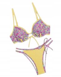 Shein Kétrészes Fürdőruha Bikini Színes Mintával Xs 1EC (sz2412213296025753)