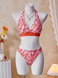 Shein Bikini Felső Jelmez Nyakba Akasztható Virágmintás XL 1MA