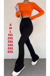  Fekete Magas Derekú, Hosszú Szárú Női Leggings 40 5IA (01PD/Siyah31)