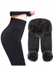  Fekete Bélelt Leggings Magas Derékkal És Szőrmével S5IA (PRA-641786-332198/SIYAH)