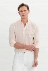  Férfi Ing Casual Finom Kockás Púderrózsaszín L 5IA (ETE020252562/YAVRUAGZI)