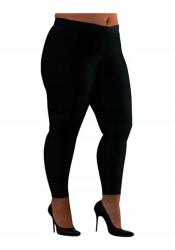 Sima Fekete Női Hosszú Leggings Magas Derék 3XL 5IA (3636YLDZ/Siyah)