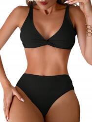 Shein Fekete Kétrészes Fürdőruha Bikini Sima XL 1HA
