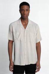  Férfi Ing Casual Bézs Rövid Ujjú, Zsebekkel XL 5HA (RF230025-1011)