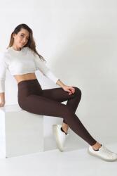 Sima Női Leggings Magas Derék Kakaós Hosszú S 5IA (187/Kahverengi)