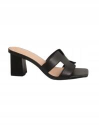 Shein Fekete Elegáns Flip-flop Papucs Oszloppal És Áttört Kivágással 39, 5 1HA
