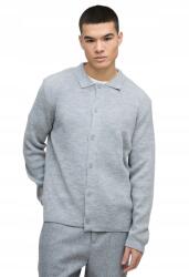 Boohooman Szürke Casual Férfi Hosszú Ujjú Ing Xs Z3A (BMM93954-508-37)