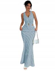 Shein Kék Hosszú Egyenes Szoknya 36 1JC