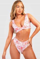 Boohoo IC41213 Boohoo Bikini Szett Trópusi Mintás Fürdőruha (20) S