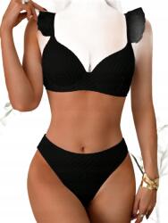 Shein Fekete Balerina Bikini Melltartó M Mintás Nyomokkal 1MA
