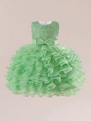 Shein Zöld Lány Ruha Csipkével És Fodrokkal 98-104cm 1L