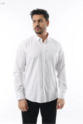 Sima Fehér Casual Ing Button Down Gallérral L 5IA