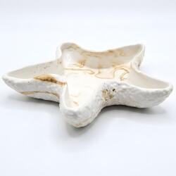 HARAHU Bol decorativ Stea de mare - Alb / Auriu KP41300