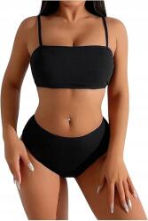 Shein Fürdőruha Bikini Fürdőruha Úszáshoz Fekete Bordázott S 1HA