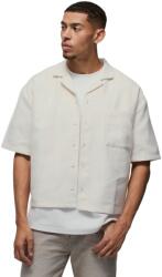 Boohooman Férfi Ing Casual Krémszínű Rövid Ujjú Zseb L Z3A (BMM96477-124-34)
