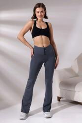 Sima Szürke Leggings Cipzárral Magas Derék Flare S 5IA (FERMISPTAYT1/Gri)