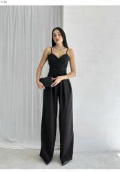 ELEGANCKI Fekete Overál Megkötős Nyakkivágással M 5IA