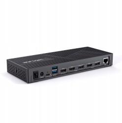 Wavlink Usb-c 15-in-1 Triple 4K dokkoló állomás DisplayLink 3x4K Lan 6xUSB (WL-UG69PD25 PRO)