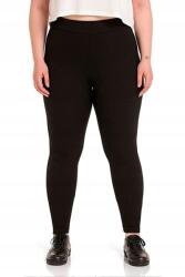 Sima Fekete Női Leggings Magas Derekú, Bordázott 5XL 5IA (BYKK01/Siyah)
