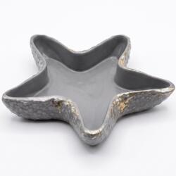 HARAHU Bol decorativ Stea de mare - Gri / Auriu KP41301