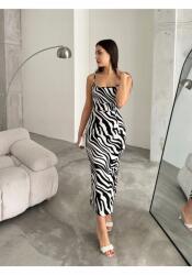 DeFacto Hosszú Ruha Vállpántokkal, Zebra Mintás MIDI 44 5HA* 44 5HA (T9652AZ22SM)