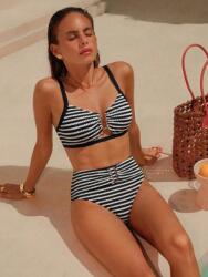 Shein Fekete-fehér Bikini Felső Félmerevítős Kosarakkal L 1MA
