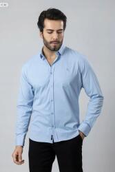 Sima Férfi Ing Casual Kék Elegáns XL 5IA