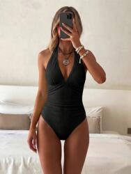 Shein Fekete Egyrészes Fürdőruha Halter Elegáns XL 1MA