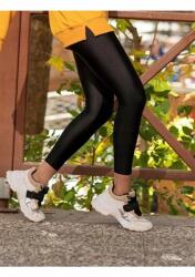 Sima Fekete Lakk Hatású Női Leggings Hosszú XL 5IA (prlktyt33/SIYAH)