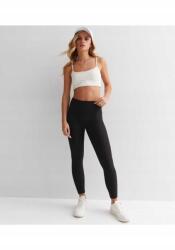 Sima Fekete Magas Derekú Alkalmi Leggings 5XL 5IA (MJDN023444/siyah)